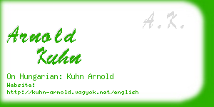 arnold kuhn business card